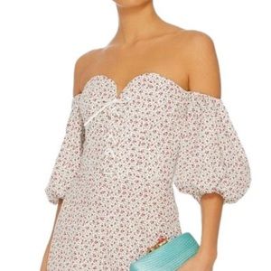 Vivetta Theemin Off The Shoulder Floral Jumpsuit